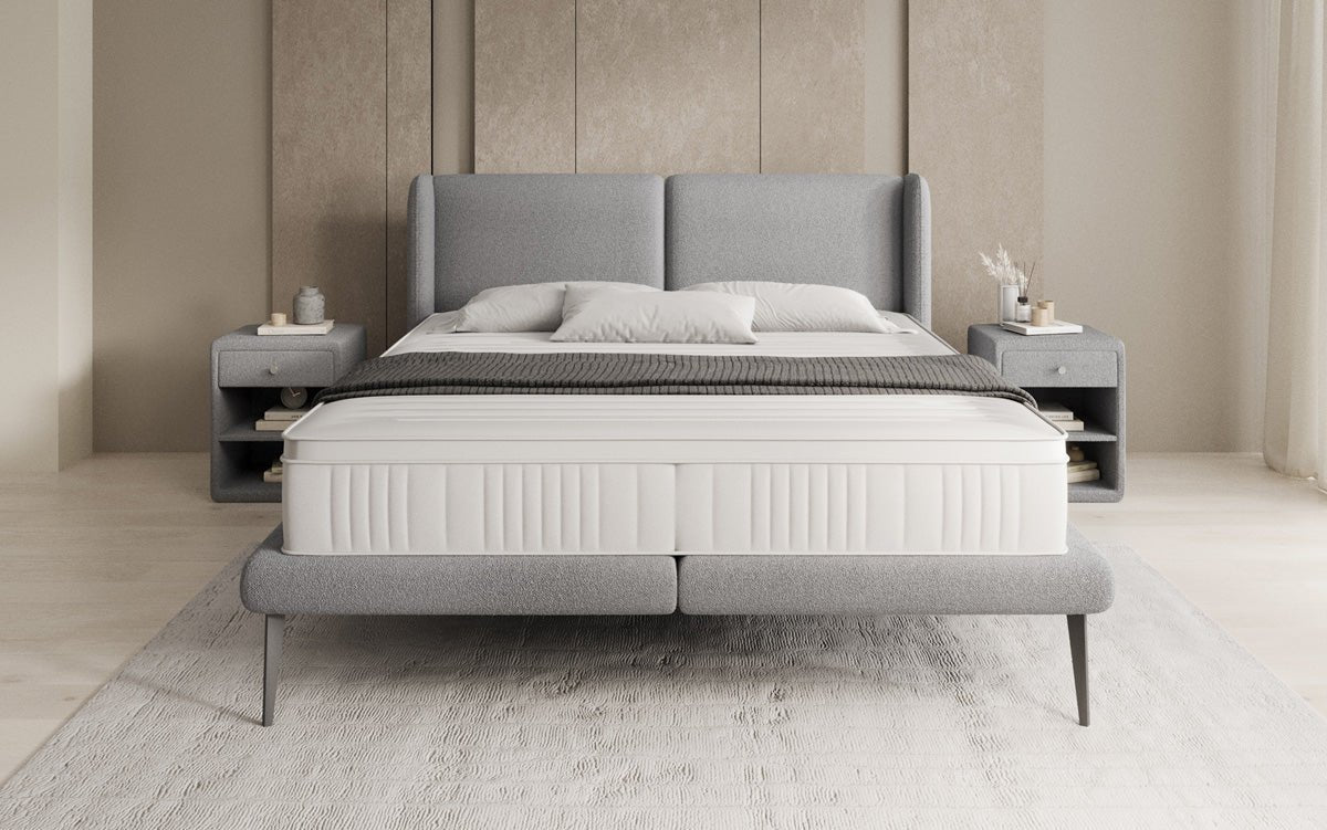 Upholstered bed Avendra in Bouclé