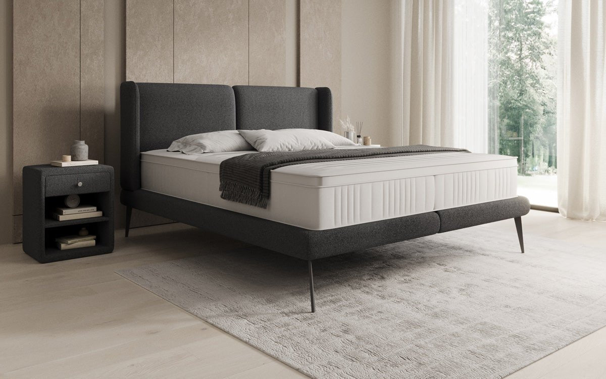 Upholstered bed Avendra in Bouclé