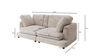 Designer 2 Seater Sofa Thalessa in Corduroy