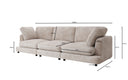 Designer 3-Seater Sofa Thalessa in Corduroy