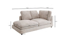 Designer chaise longue/sofa Thalessa in Corduroy