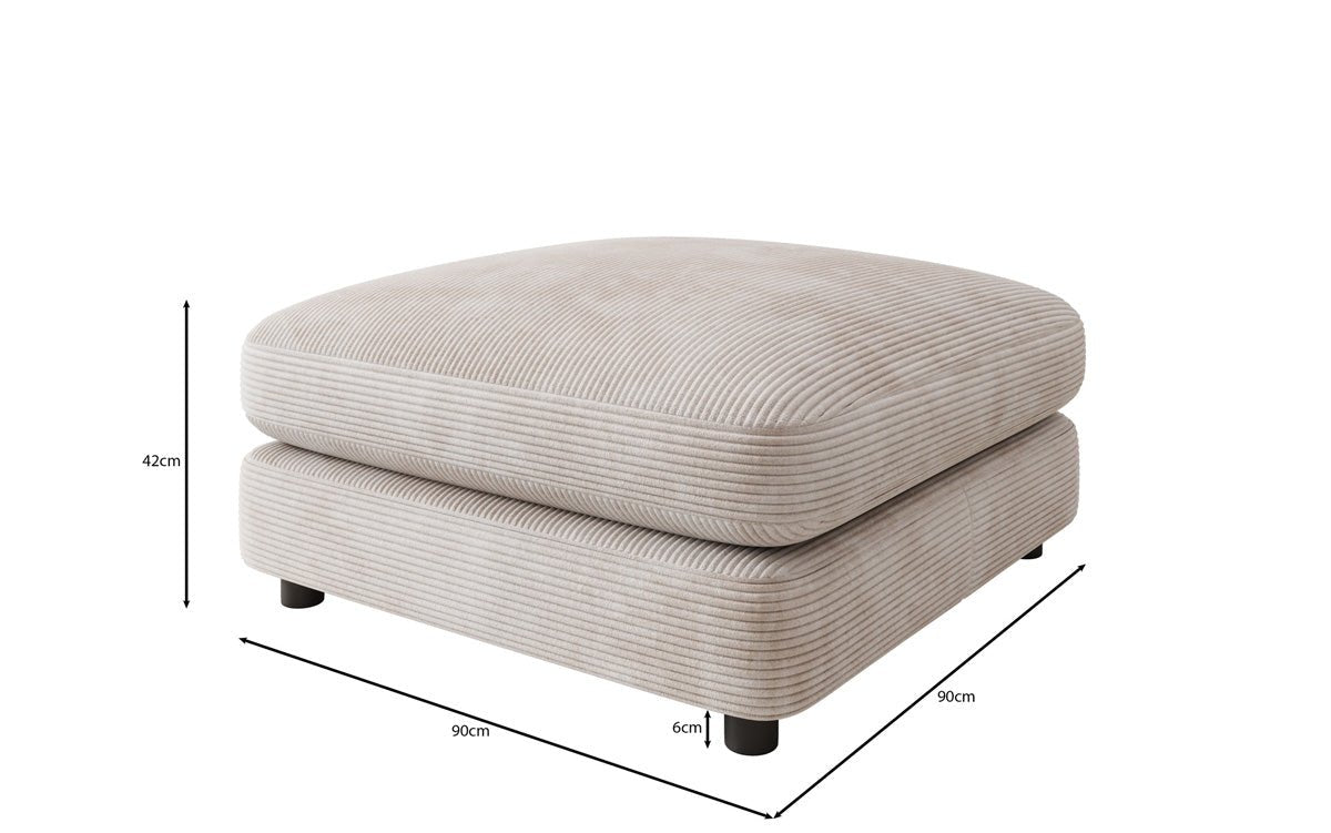 Side stool Thalessa in Corduroy 90x90cm