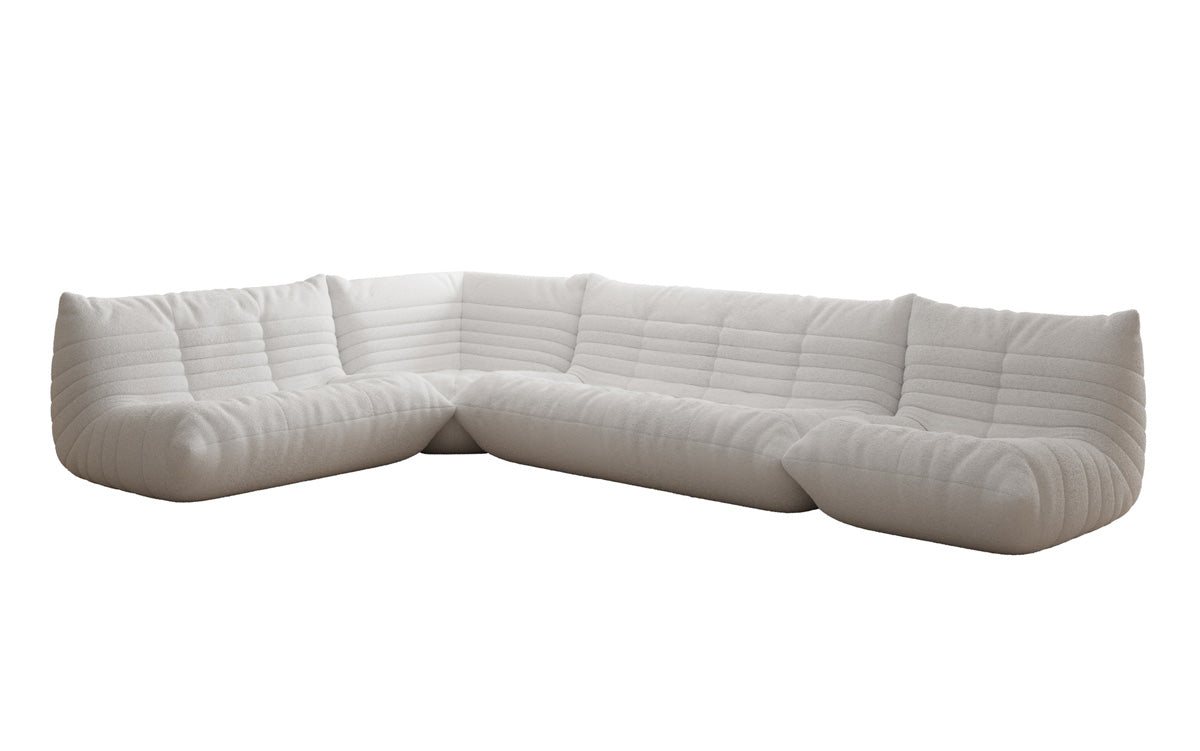 Designer Sofa Living Landscape Calmo in Teddy Bouclé