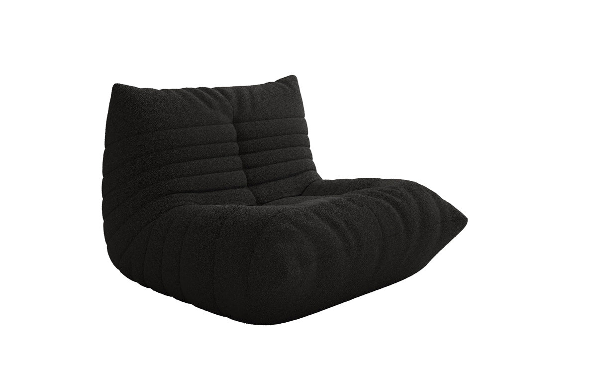 Designer sofa armchair Calmo in teddy bouclé