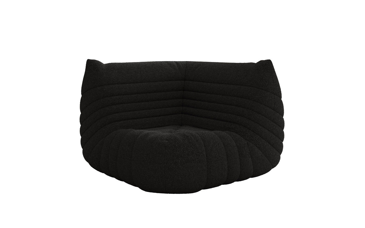 Designer Eckmodul Sofa Armchair Calmo in Teddy Bouclé