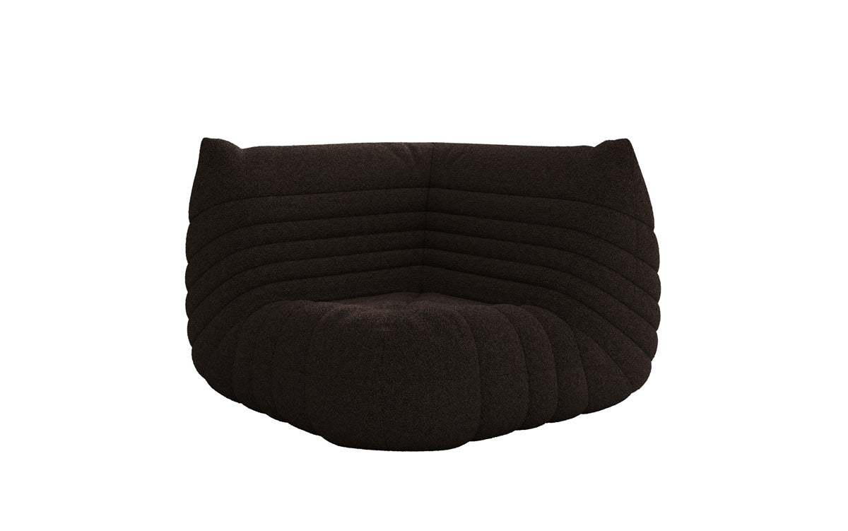 Designer Eckmodul Sofa Armchair Calmo in Teddy Bouclé