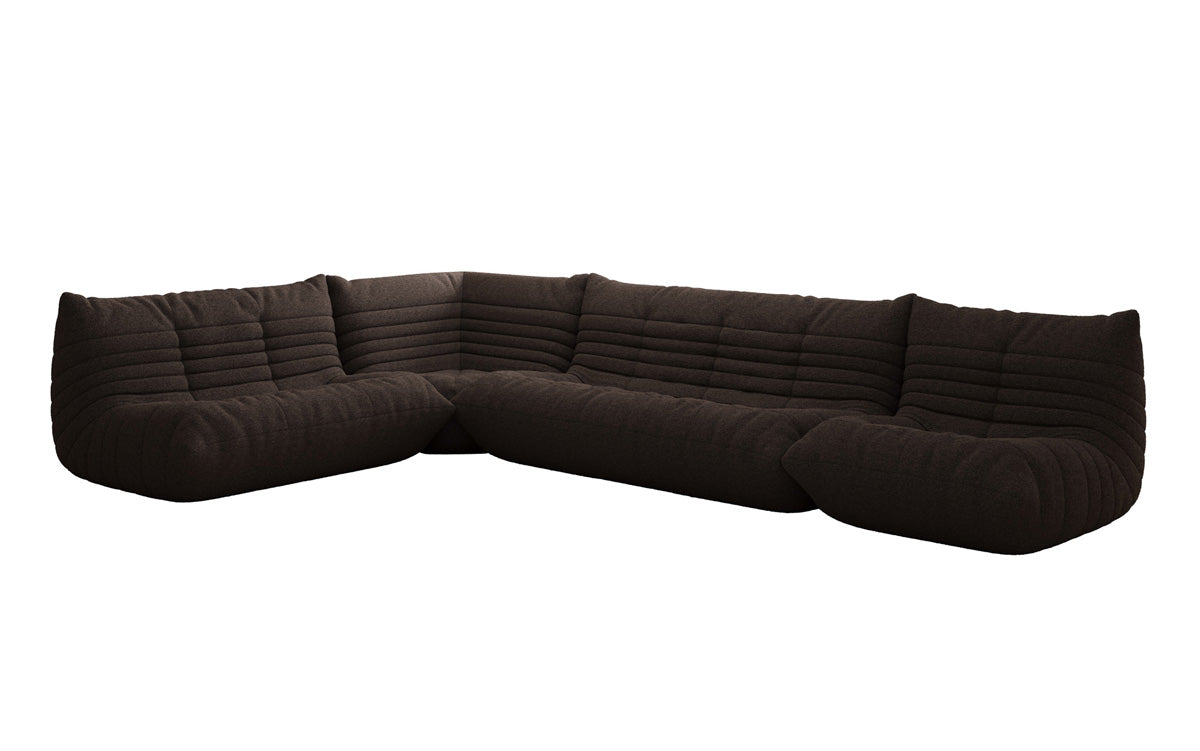Designer Sofa Living Landscape Calmo in Teddy Bouclé