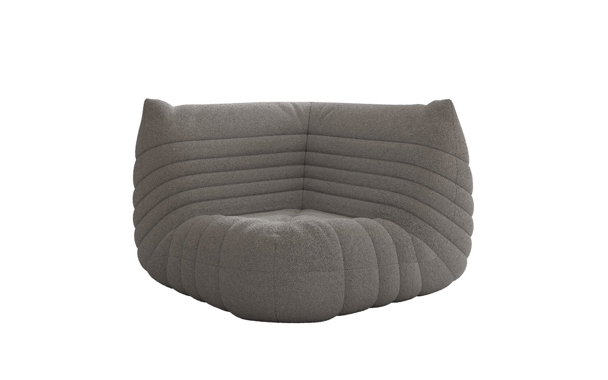 Designer Eckmodul Sofa Armchair Calmo in Teddy Bouclé