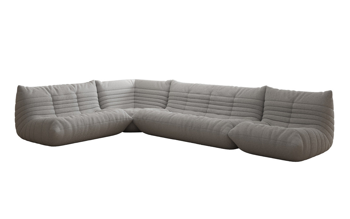 Designer Sofa Living Landscape Calmo in Teddy Bouclé