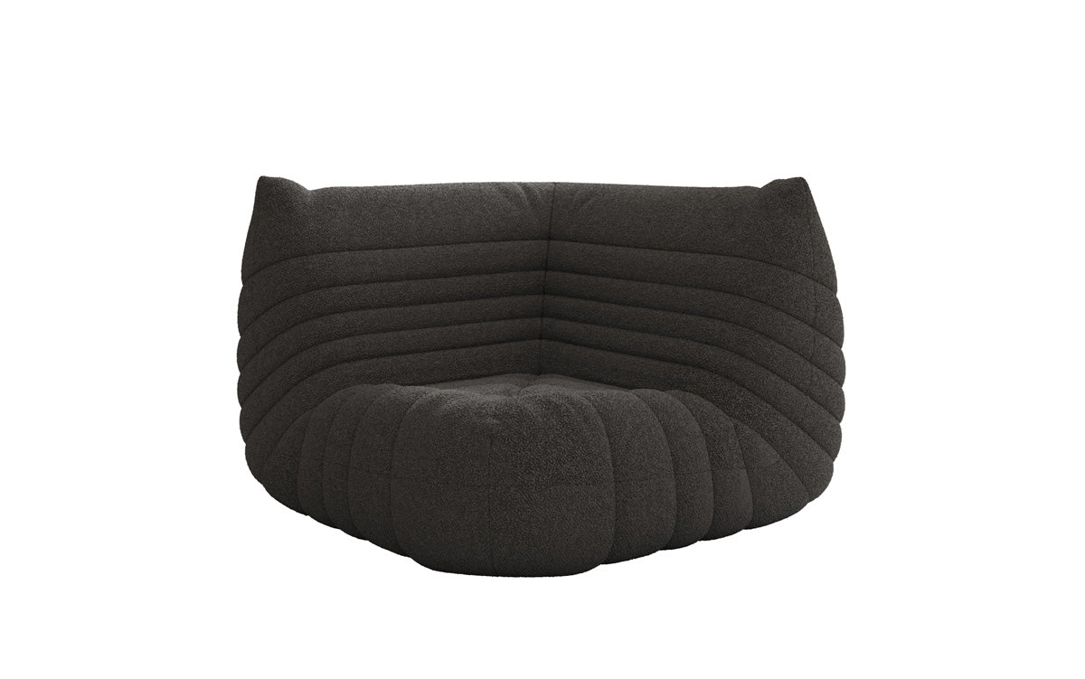 Designer Eckmodul Sofa Armchair Calmo in Teddy Bouclé