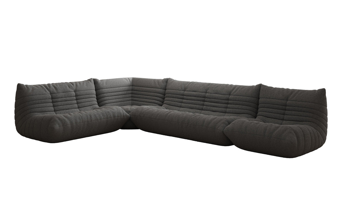 Designer Sofa Living Landscape Calmo in Teddy Bouclé