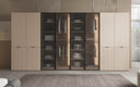 Moduro Rivon – Modular Designer Wardrobe with Ribbed Glass Front and Structural Panels