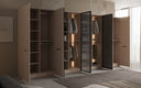 Moduro Rivon – Modular Designer Wardrobe with Ribbed Glass Front and Structural Panels