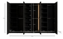 Moduro Arven – Three-Module Designer Wardrobe with Wood and Glass Front