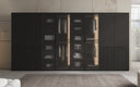 Moduro Rivon – Modular Designer Wardrobe with Ribbed Glass Front and Structural Panels