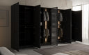 Moduro Rivon – Modular Designer Wardrobe with Ribbed Glass Front and Structural Panels