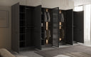 Moduro Rivon – Modular Designer Wardrobe with Ribbed Glass Front and Structural Panels