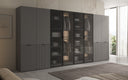 Moduro Rivon – Modular Designer Wardrobe with Ribbed Glass Front and Structural Panels