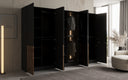 Moduro Arven – Three-Module Designer Wardrobe with Wood and Glass Front