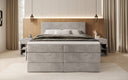Box spring bed Noren with storage in velvet
