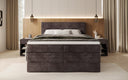 Box spring bed Noren with storage in Corduroy
