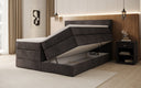Box spring bed Noren with storage in velvet