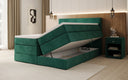 Box spring bed Noren with storage in velvet