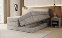 Box spring bed Noren with storage in velvet
