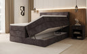 Box spring bed Noren with storage in Corduroy