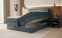 Box spring bed Noren with storage in Corduroy