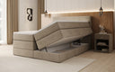 Box spring bed Noren with storage in velvet