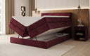 Box spring bed Noren with storage in velvet