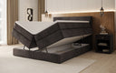 Box spring bed Noren with storage in velvet
