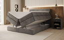 Box spring bed Noren with storage in velvet