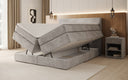 Box spring bed Noren with storage in velvet