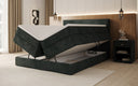 Box spring bed Noren with storage in Corduroy
