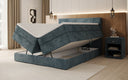 Box spring bed Noren with storage in Corduroy