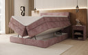 Box spring bed Noren with storage in Corduroy