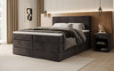 Box spring bed Noren with storage in velvet