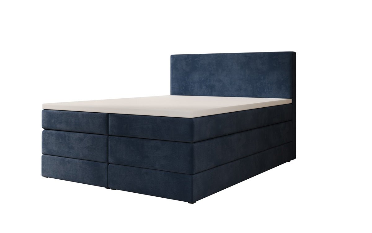 Box spring bed Noren with storage in velvet