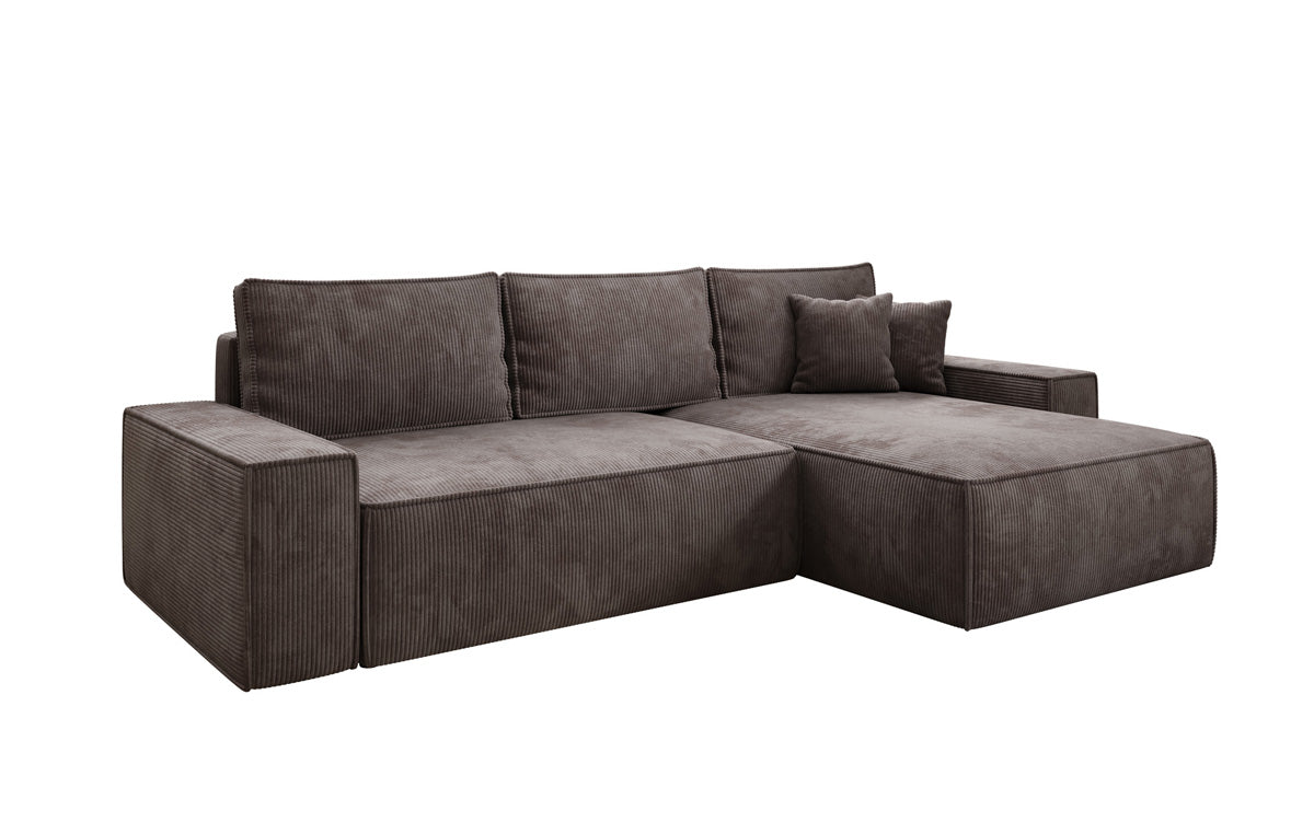 Designer sofa Lunaro with sleep and folding function in Corduroy