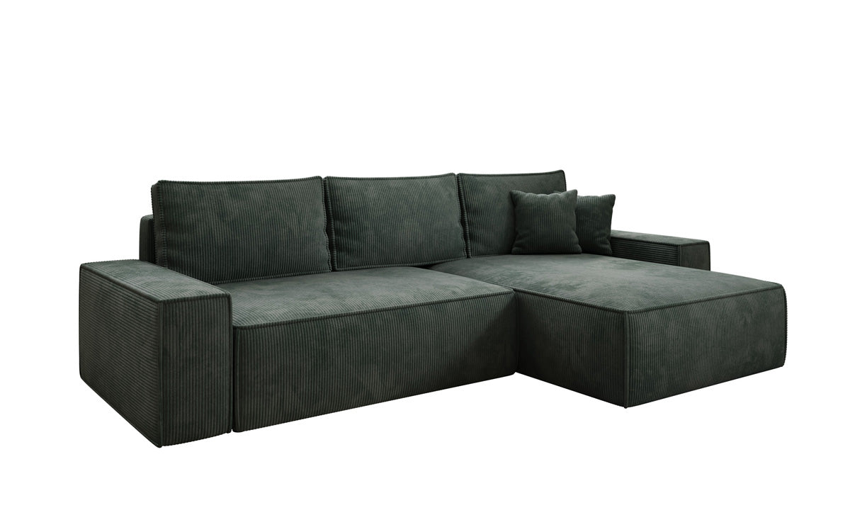 Designer sofa Lunaro with sleep and folding function in Corduroy