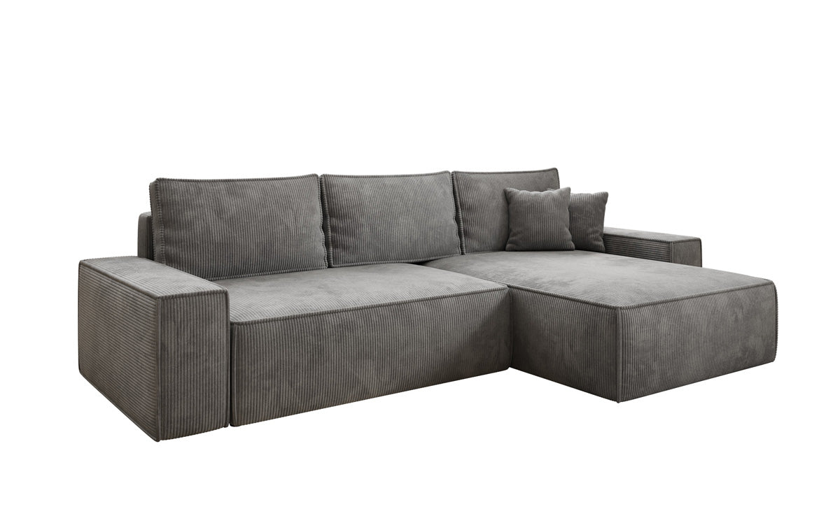 Designer sofa Lunaro with sleep and folding function in Corduroy