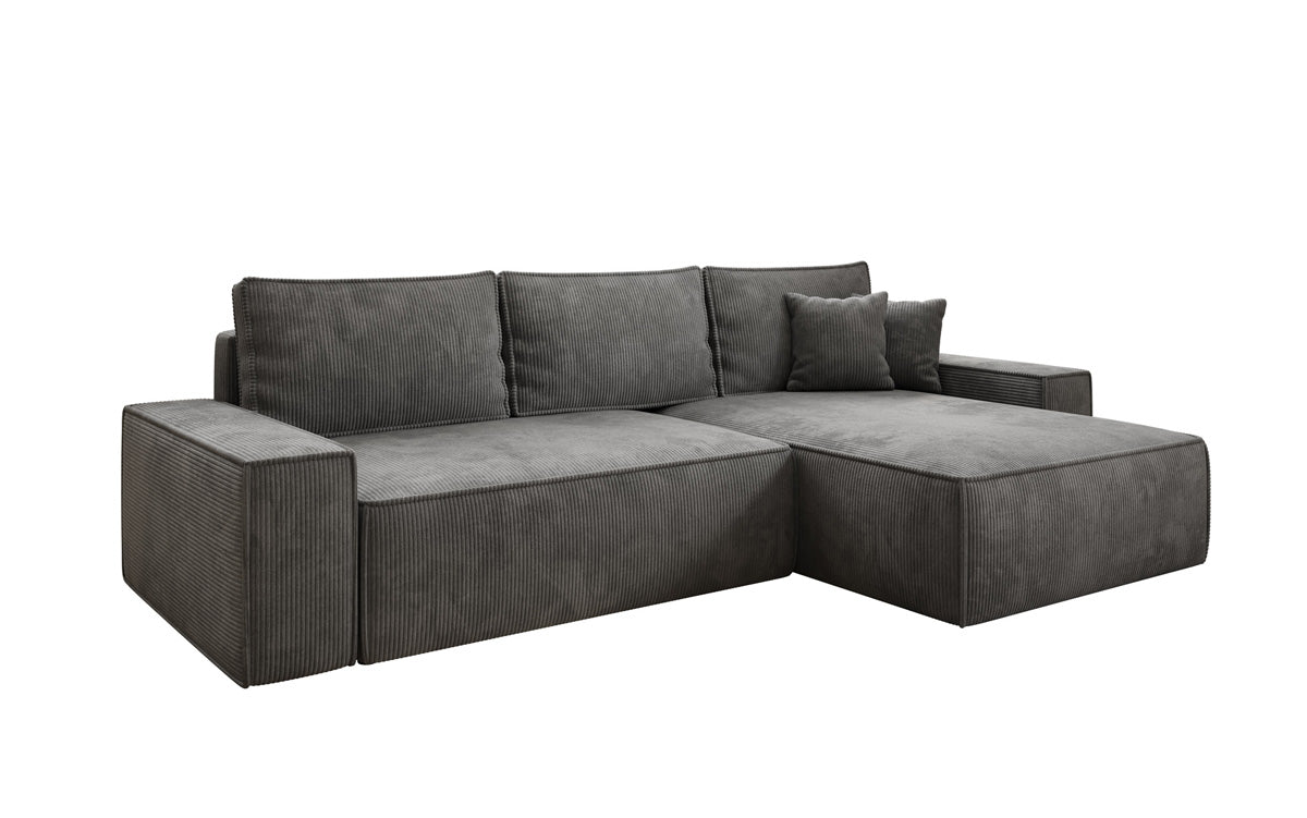 Designer sofa Lunaro with sleep and folding function in Corduroy