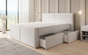 Box spring bed Ophelia II with drawers in velvet