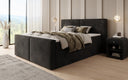 Box spring bed Ophelia II with drawers in velvet