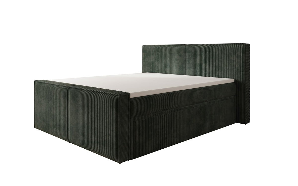 Box spring bed Ophelia II with drawers in Corduroy