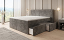 Box spring bed Ophelia with drawers in Corduroy