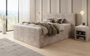 Box spring bed Ophelia with drawers in Corduroy