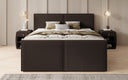 Box spring bed Ophelia II with lift-up storage in teddy bouclé